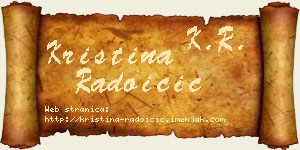 Kristina Radoičić vizit kartica